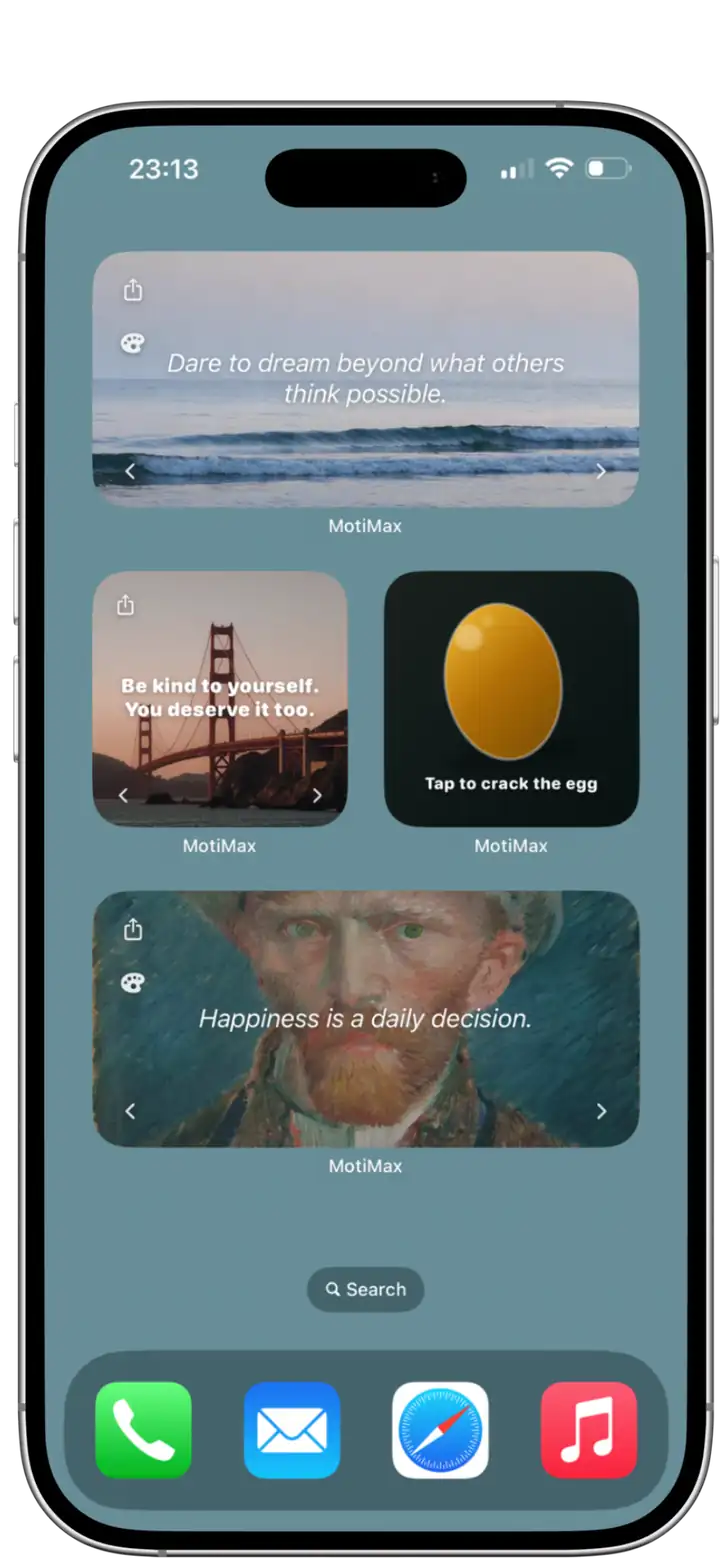 MotiMax app mockup
